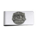 Nickel Pinch Money Clip w/ 1" Applique